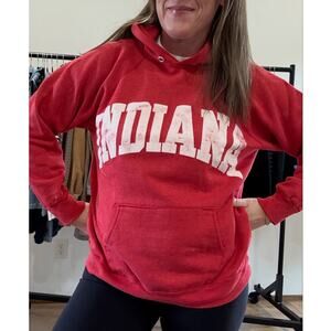 Vintage Indiana University Hoosiers Champion Sweatshirt Women's L Fits Small Red
